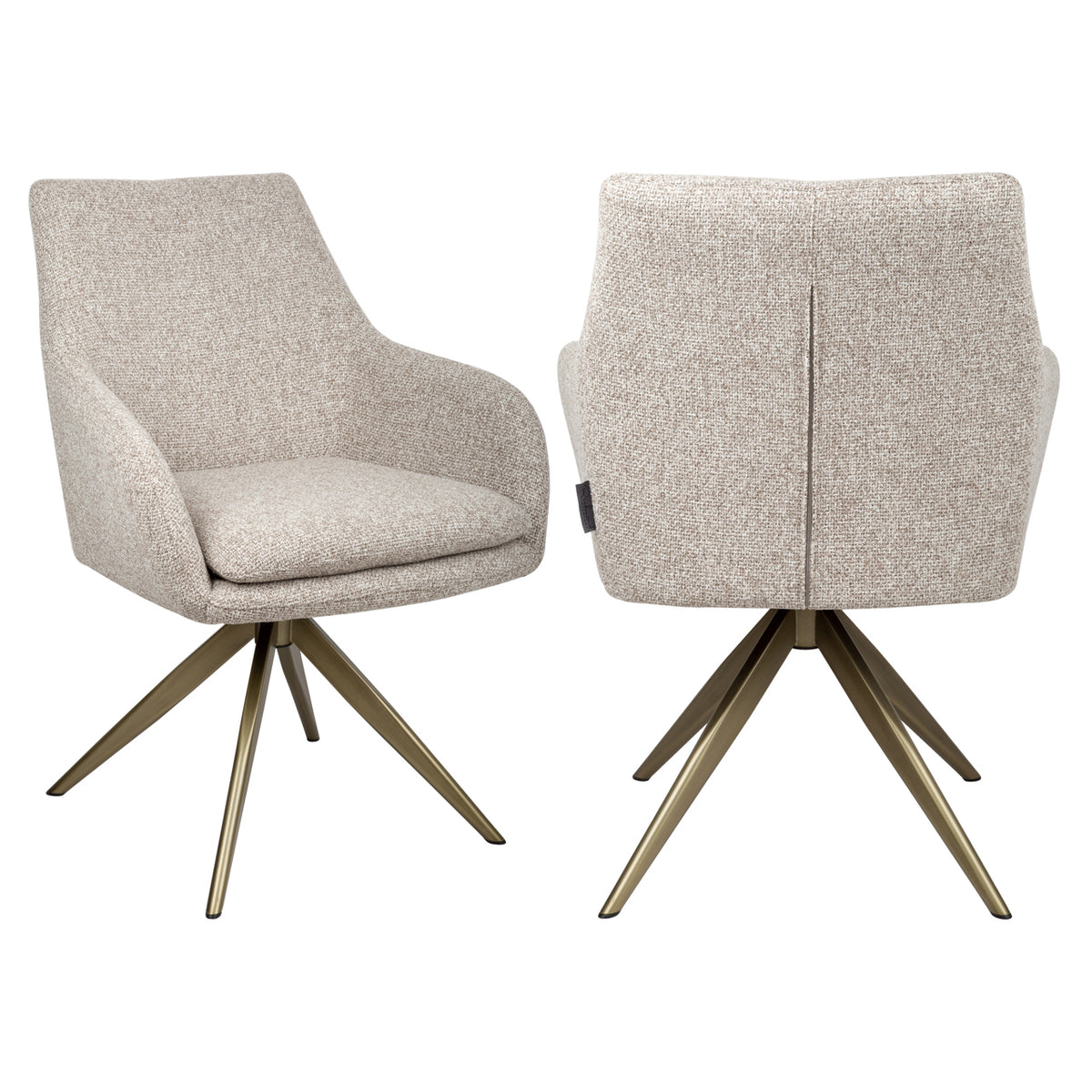 Chaise de salle à manger Lisonne cayenne brown swivel fire retardant