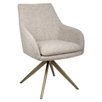 Chaise de salle à manger Lisonne cayenne brown swivel fire retardant