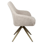 Chaise de salle à manger Lisonne cayenne brown swivel fire retardant