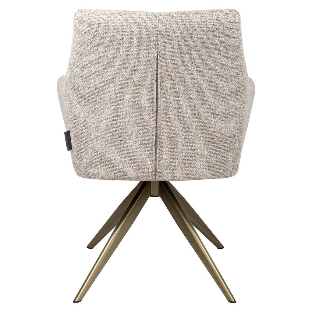 Chaise de salle à manger Lisonne cayenne brown swivel fire retardant