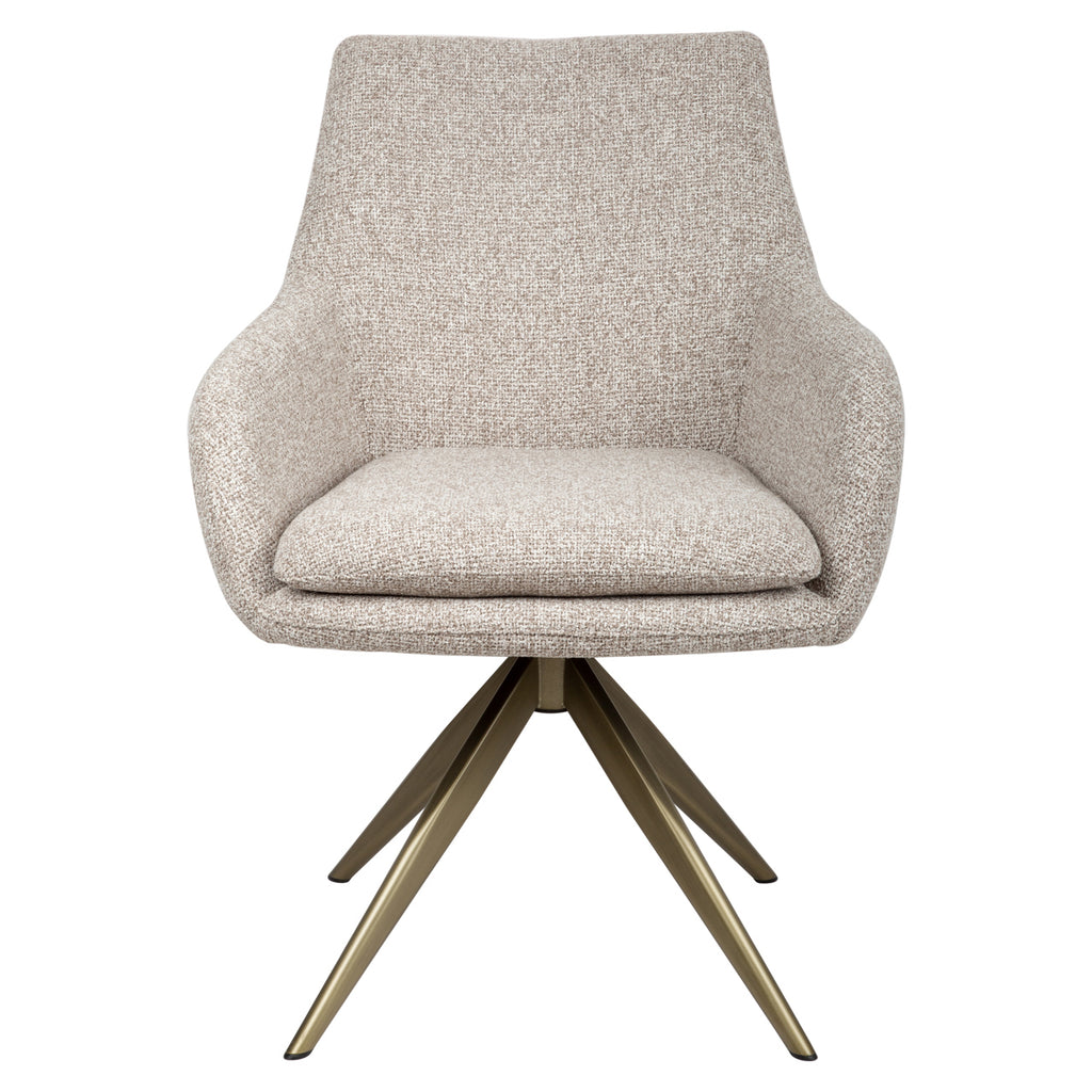 Chaise de salle à manger Lisonne cayenne brown swivel fire retardant