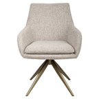 Chaise de salle à manger Lisonne cayenne brown swivel fire retardant