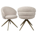 Chaise de salle à manger Zendaya cayenne brown swivel fire retardant