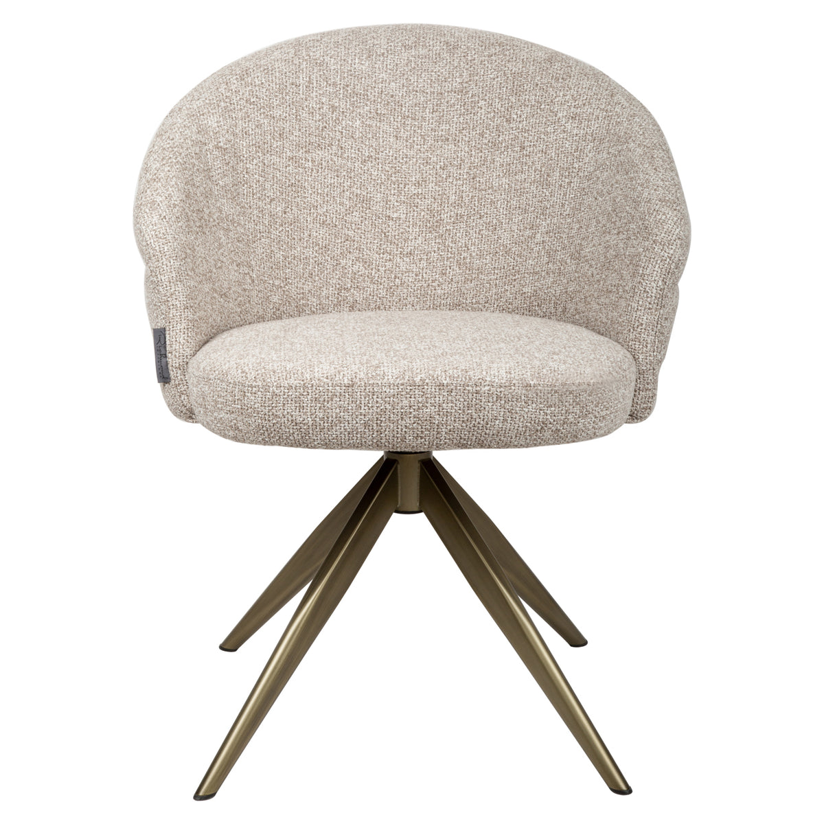 Chaise de salle à manger Zendaya cayenne brown swivel fire retardant