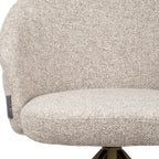 Chaise de salle à manger Zendaya cayenne brown swivel fire retardant