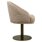 Chaise de salle à manger Beverly mocca linear swivel