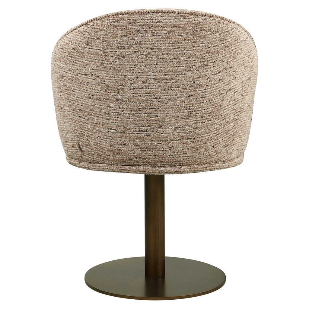 Chaise de salle à manger Beverly mocca linear swivel