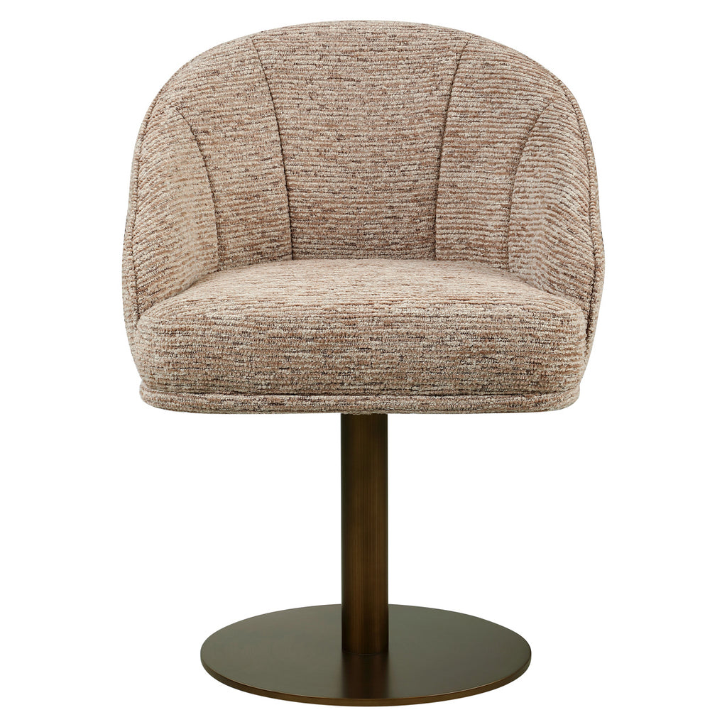 Chaise de salle à manger Beverly mocca linear swivel