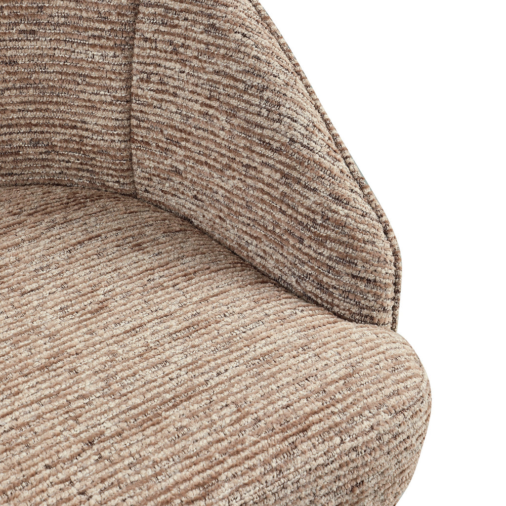 Chaise de salle à manger Beverly mocca linear swivel