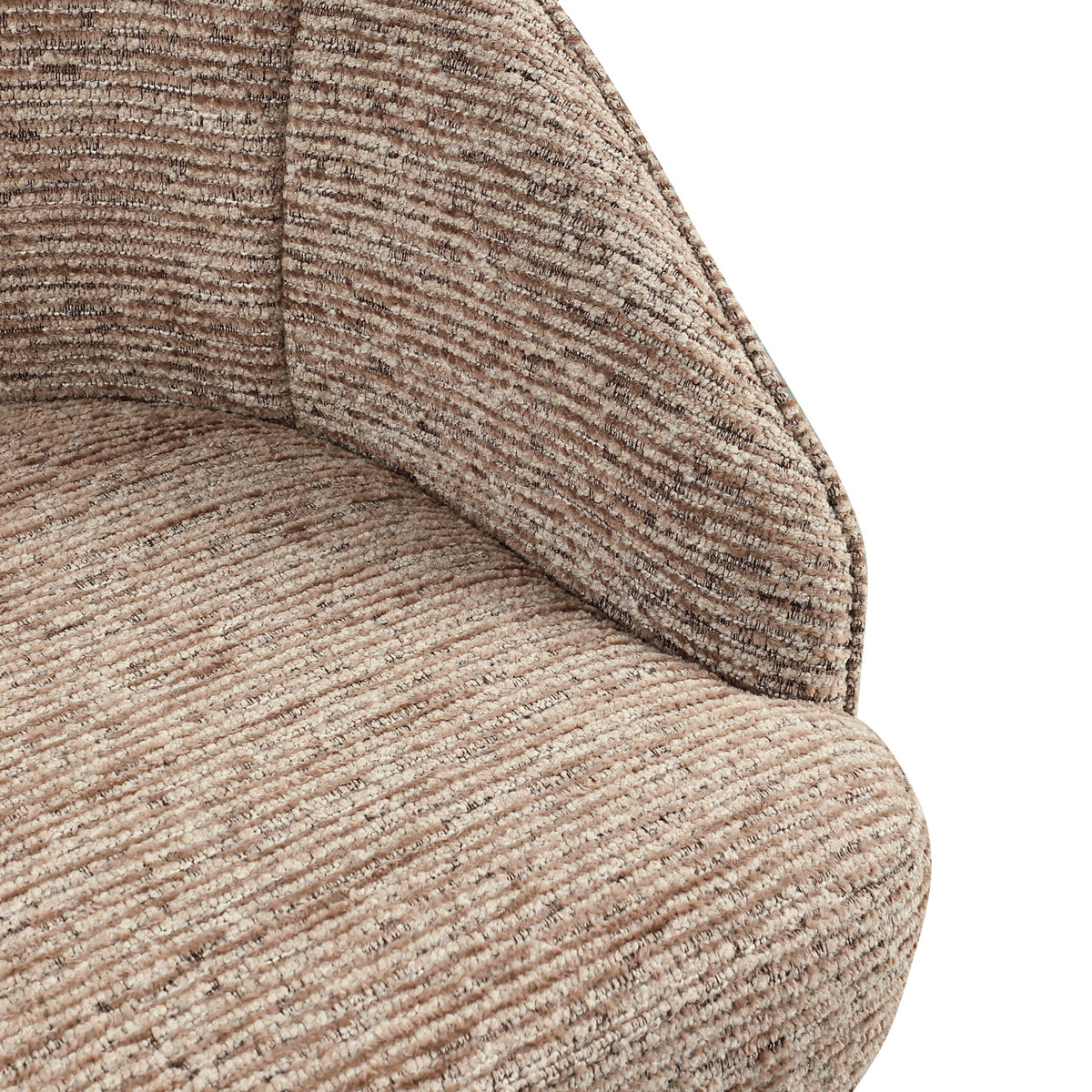 Chaise de salle à manger Beverly mocca linear swivel