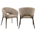 Chaise de salle à manger Kenzi mocca linear fire retardant