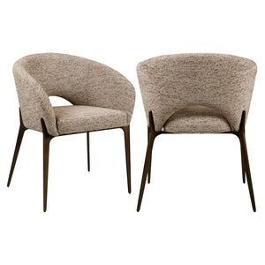 Chaise de salle à manger Kenzi mocca linear fire retardant