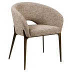 Chaise de salle à manger Kenzi mocca linear fire retardant