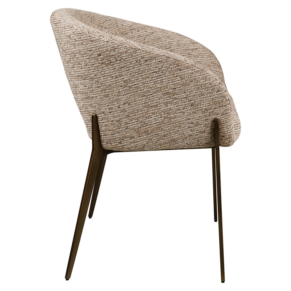 Chaise de salle à manger Kenzi mocca linear fire retardant