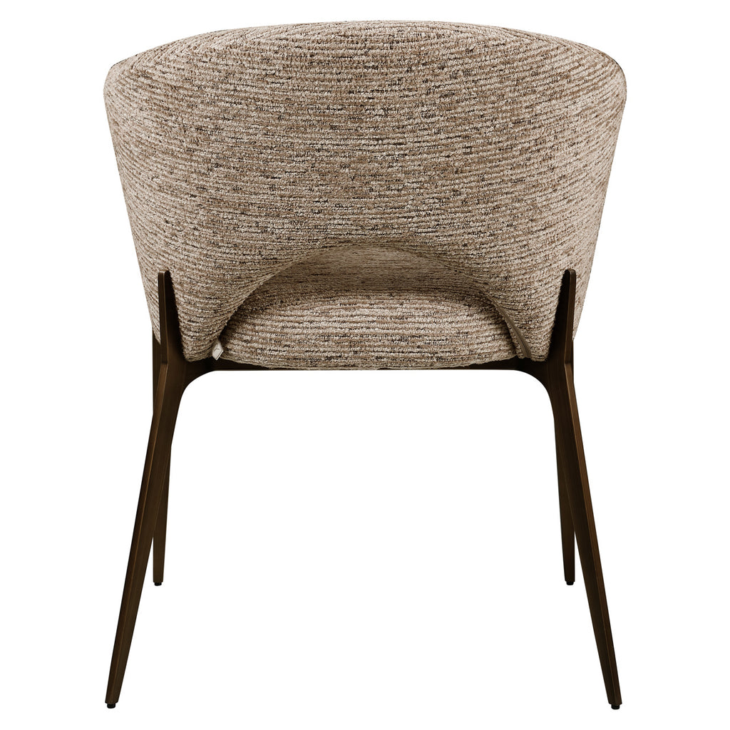 Chaise de salle à manger Kenzi mocca linear fire retardant