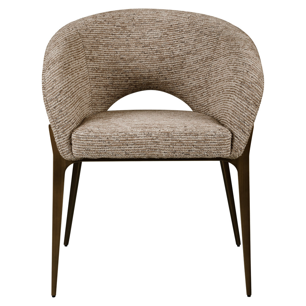Chaise de salle à manger Kenzi mocca linear fire retardant