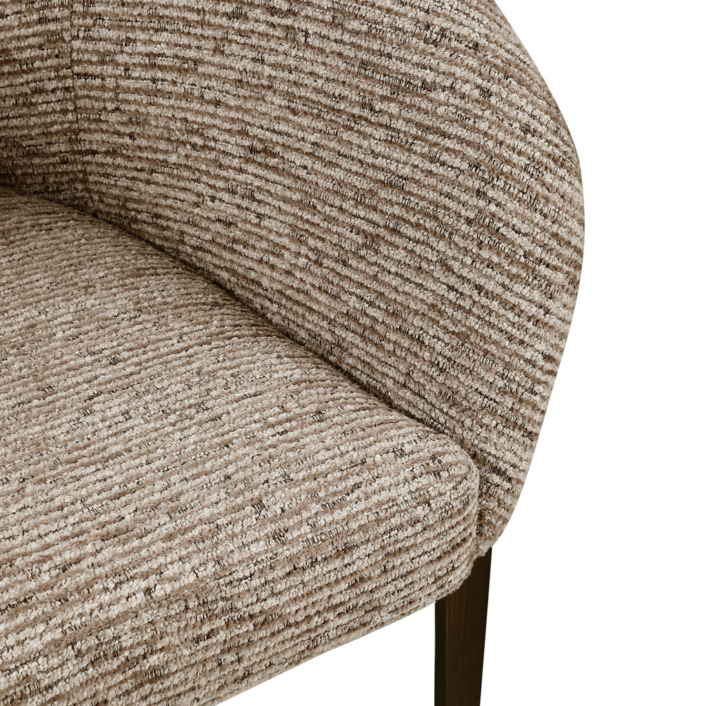 Chaise de salle à manger Kenzi mocca linear fire retardant