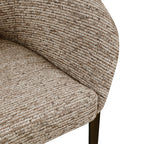 Chaise de salle à manger Kenzi mocca linear fire retardant