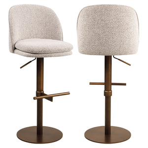 Tabouret de bar Vesper mocca fancy swivel