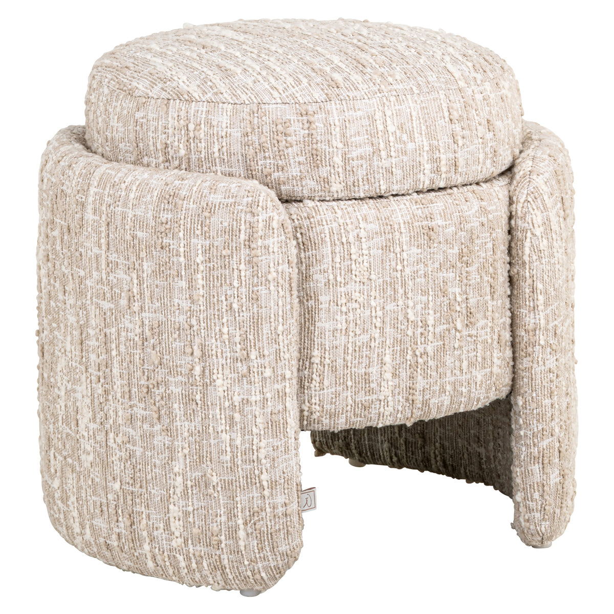 Pouf & repose-pieds Cupid beige angora with storage
