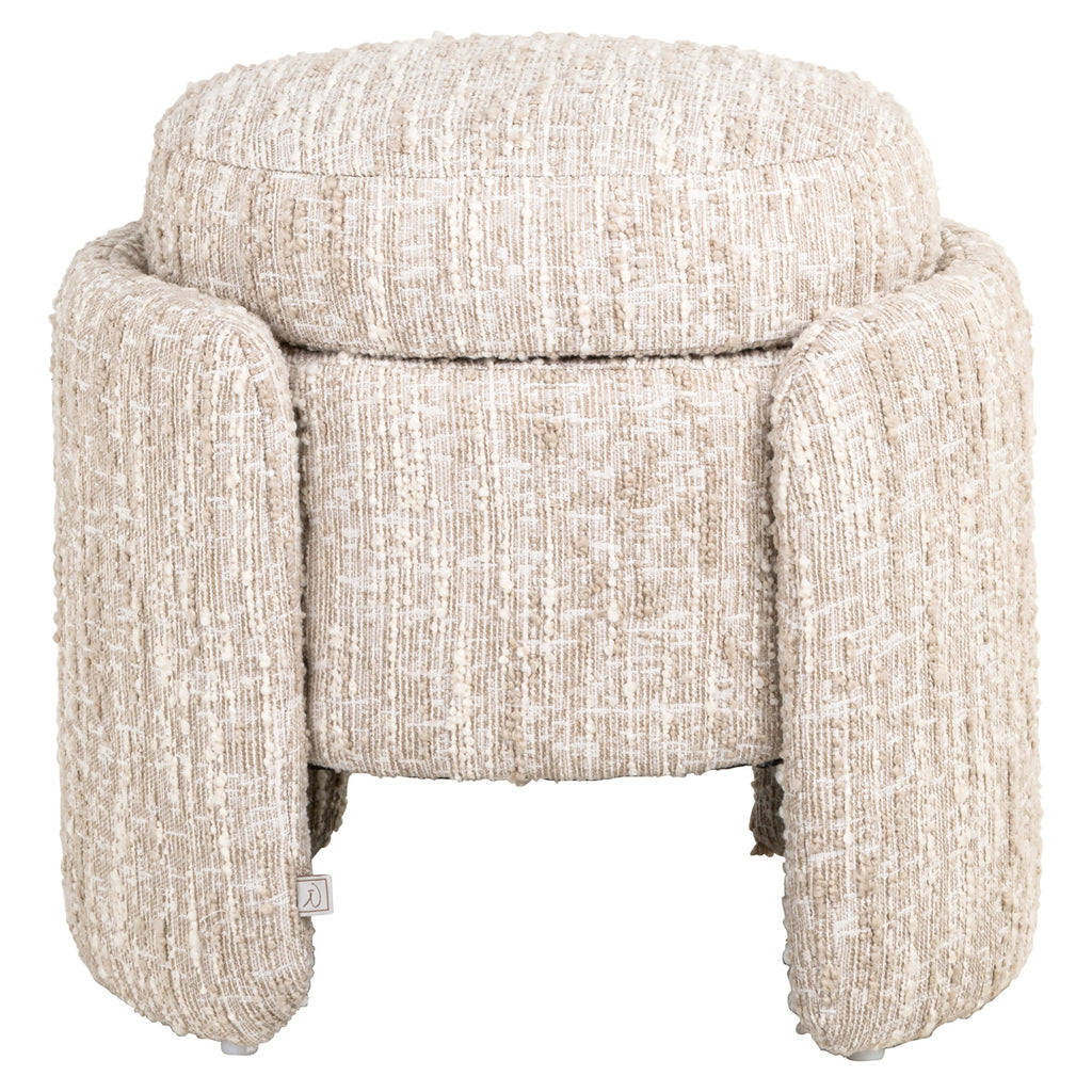 Pouf & repose-pieds Cupid beige angora with storage