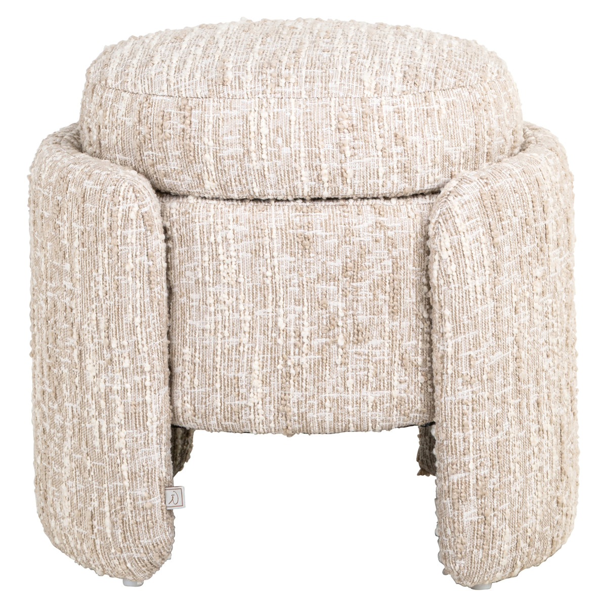 Pouf & repose-pieds Cupid beige angora with storage