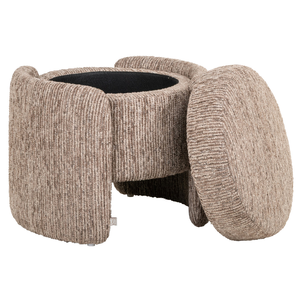 Pouf & repose-pieds Cupid mocca linear with storage