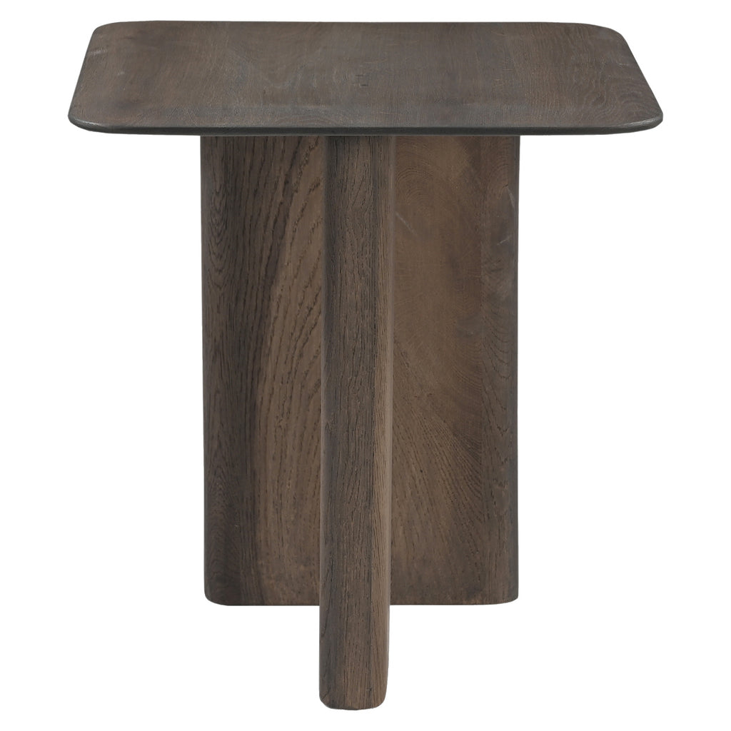 Table d'appoint Castello Smoked charchoal oak top