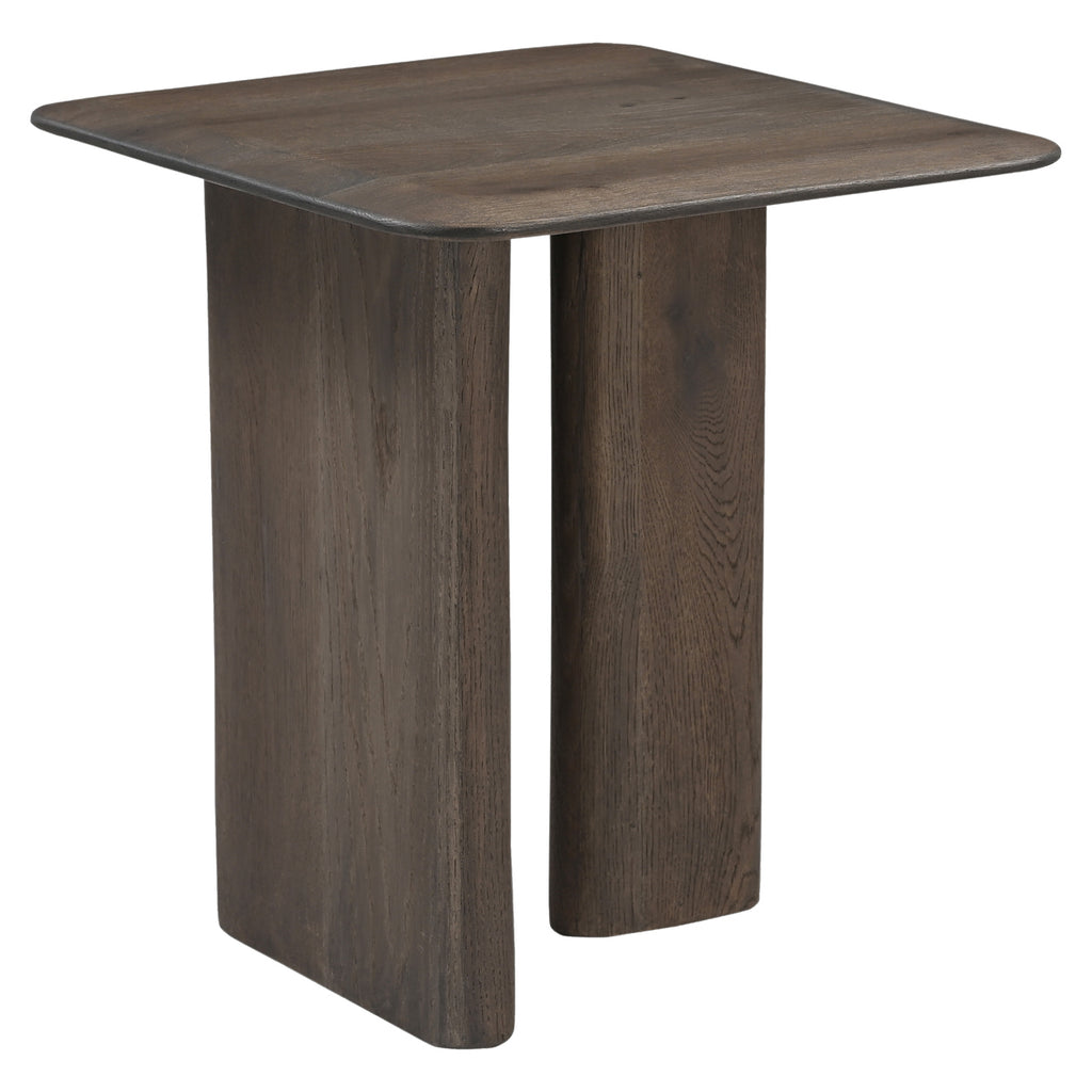 Table d'appoint Castello Smoked charchoal oak top