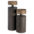 Porte-bougie Harlow brass antique large