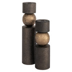 Porte-bougie Hasley brass antique small