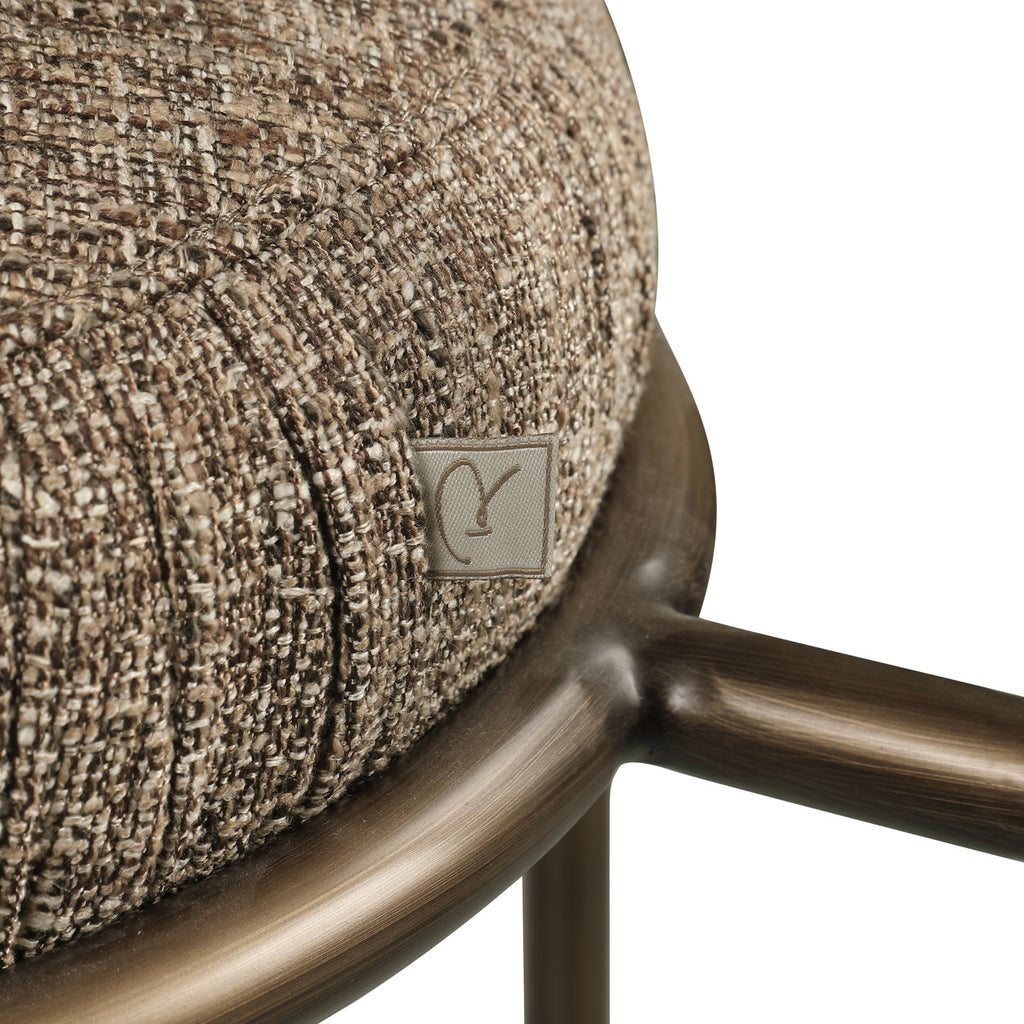Tabouret de comptoir Encanto brown tweed