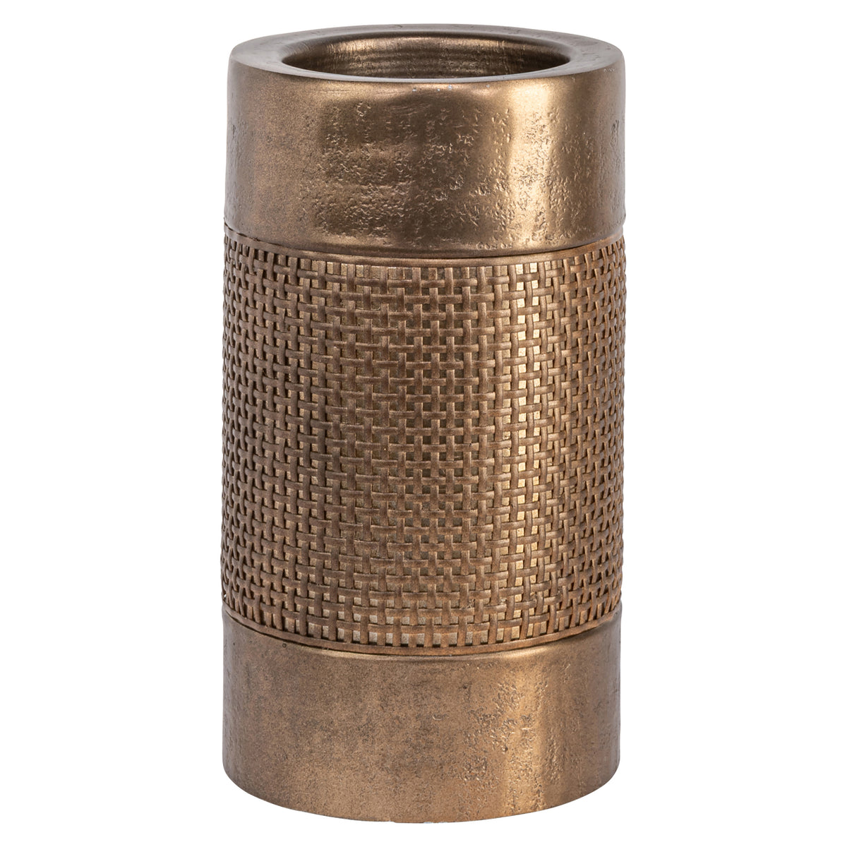 Porte-bougie Aya brushed gold small