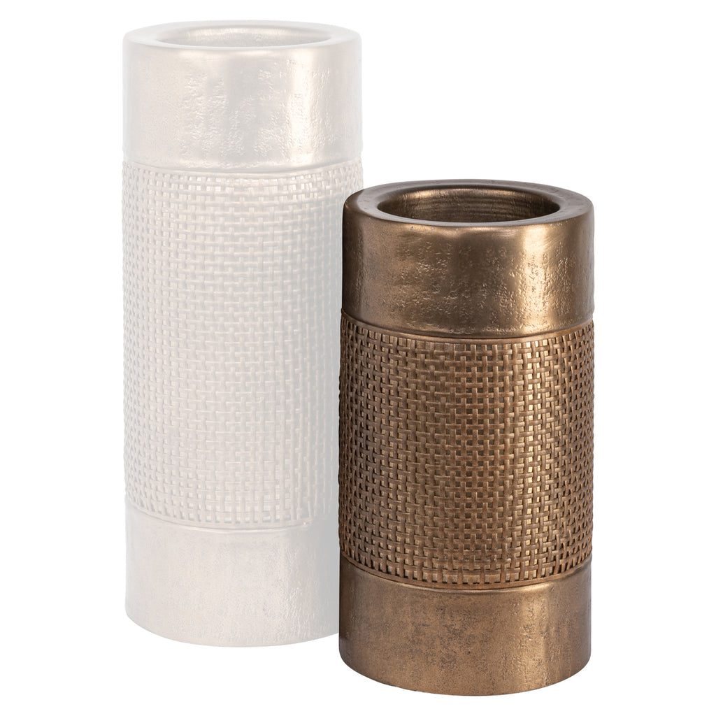 Porte-bougie Aya brushed gold small