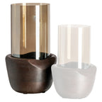 Lampe ouragan Sloane walnut large