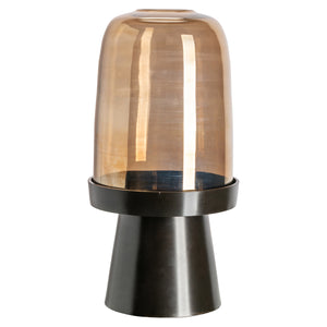 Lampe ouragan Kate walnut small