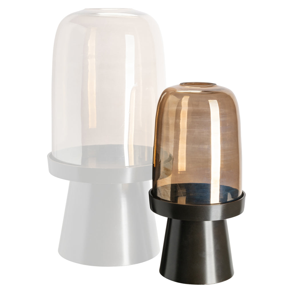 Lampe ouragan Kate walnut small