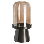 Lampe ouragan Meave walnut large