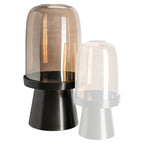 Lampe ouragan Meave walnut large