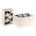 Boîte de rangement Flake white (Set of 2)