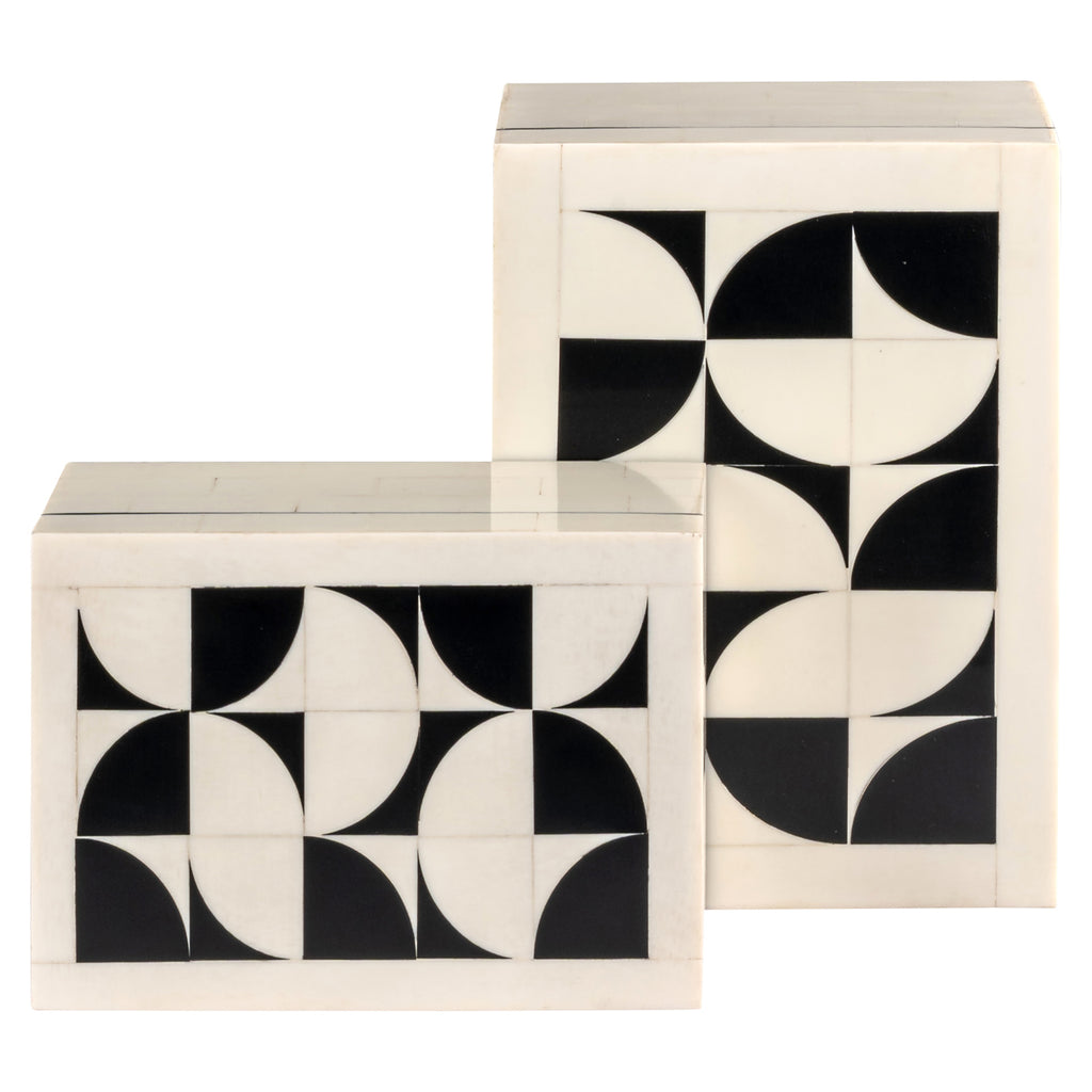 Boîte de rangement Flake white (Set of 2)