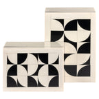 Boîte de rangement Flake white (Set of 2)