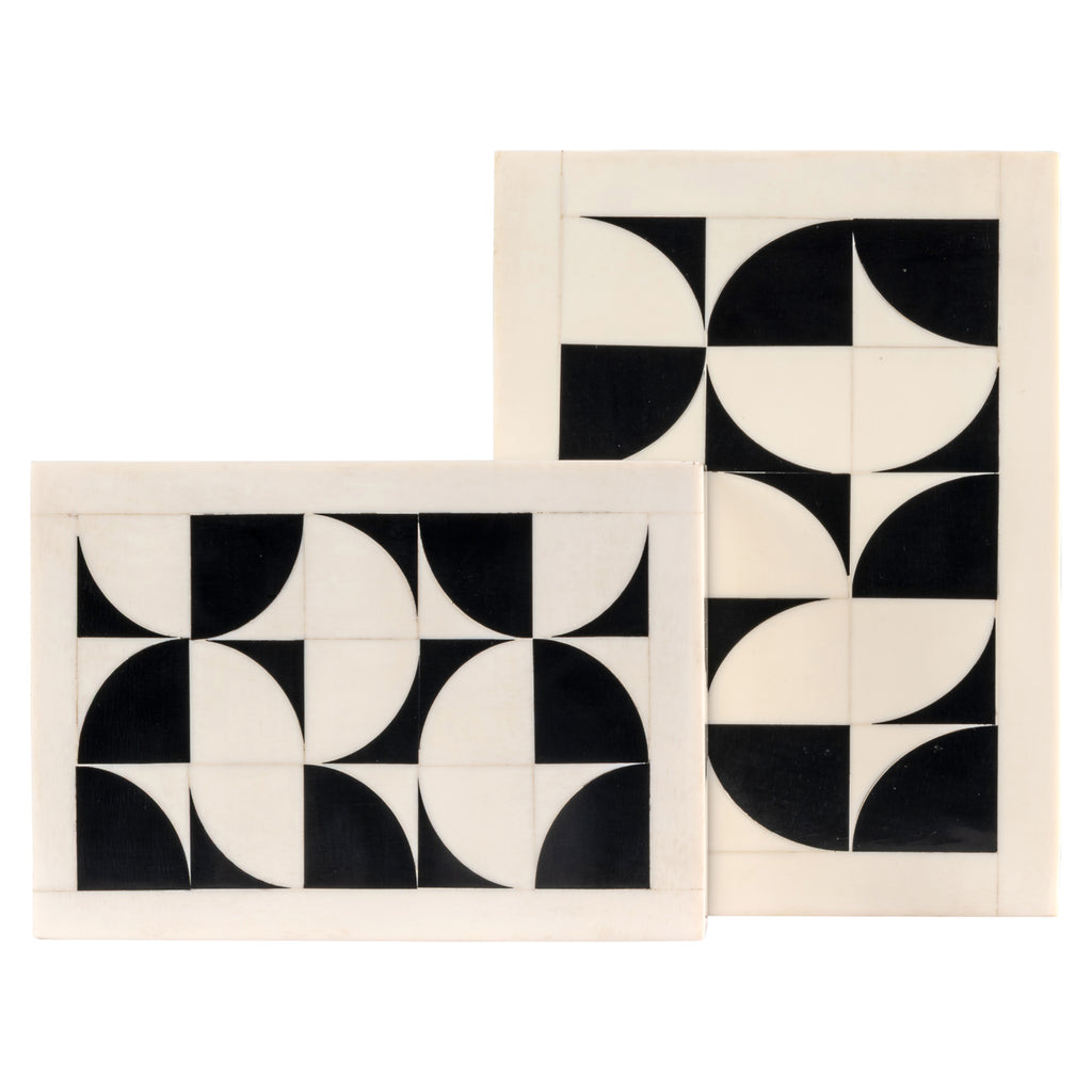 Boîte de rangement Flake white (Set of 2)