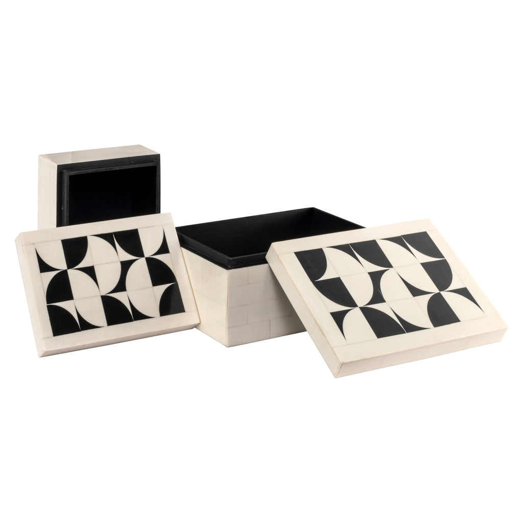 Boîte de rangement Flake white (Set of 2)