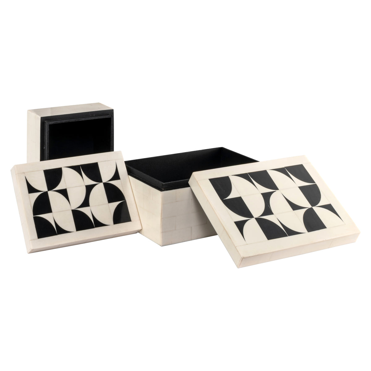 Boîte de rangement Flake white (Set of 2)