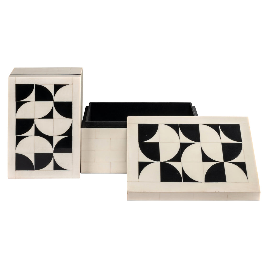 Boîte de rangement Flake white (Set of 2)