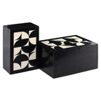 Boîte de rangement Rae black/white (Set of 2)