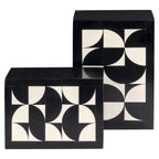 Boîte de rangement Rae black/white (Set of 2)