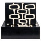 Boîte de rangement Lux black/white (Set of 2)