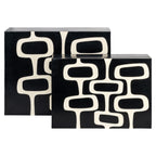 Boîte de rangement Lux black/white (Set of 2)